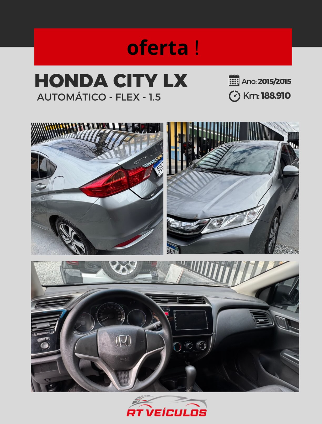 OFERTA! Honda City LX Automático 2015/2015 🔥